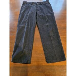 HAGGAR MENS PANT 38 x 30 NAVY BLUE CLASSIC FIT STRETCH‎ CORDUROY FLAT